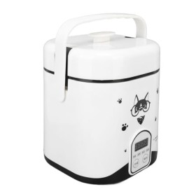 Petit Cuiseur à Riz de 1,2 L avec Revêtement Antiadhésif, Cuiseur de Voyage Multifonction 180 W avec Minuterie de 24 Heures, 