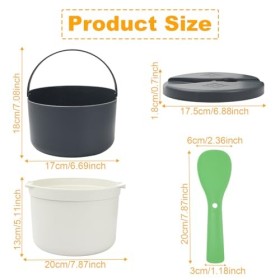 Cuiseur à Riz et Nouilles Micro-Ondes, Cuiseur à Riz et Céréales Micro-Ondes, Cuiseur Vapeur à Riz Micro ondes, Ensemble de C