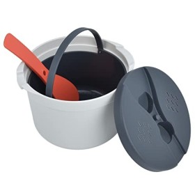 Cuiseur à riz pour micro-ondes de 2 L, matériau PP de qualité alimentaire, facile à utiliser, bonne étanchéité, toutes les ta
