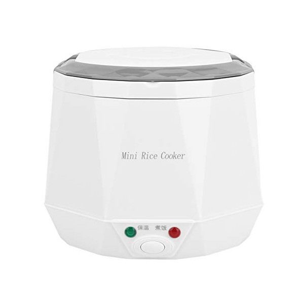 Mini Cuiseur à Riz électrique Portable de 1,6 L, Outil de Cuisson du Riz adapté à une Utilisation en Voiture 12V, Blanc