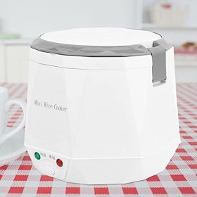 Mini Cuiseur à Riz électrique Portable de 1,6 L, Outil de Cuisson du Riz adapté à une Utilisation en Voiture 12V, Blanc