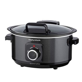 Morphy Richards 461020 Mijoteuse 6,5 l avec couvercle intégré, 163 W, noir