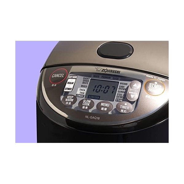 ZOJIRUSHI Cuiseur à riz premium NL-GAQ10-1,0 litre - avec fonction de maintien au chaud - avec verre doseur, cuillère à riz e