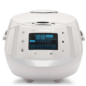 REISHUNGER Cuiseur riz rice cooker & cuiseur vapeur numérique noir avec avec bol en céramique & - 12 programmes, technologi