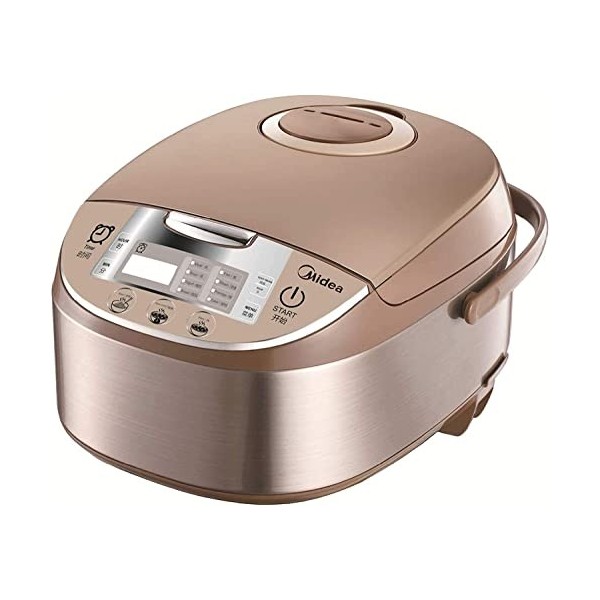 Cuiseur à riz Midea avec fonction vapeur et réchauffage, multicuiseur 5L, revêtement anti-adhésif, gobelet doseur, 2 cuillère