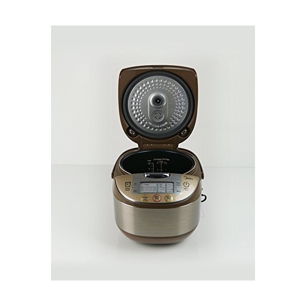 Cuiseur à riz Midea avec fonction vapeur et réchauffage, multicuiseur 5L, revêtement anti-adhésif, gobelet doseur, 2 cuillère
