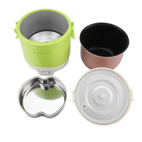 Cuiseur à riz 24V 180W - 1.6L - Multifonctionnel Portable électrique - Mini Cuiseur à riz de Voyage - Pot Amovible - Cuiseur 