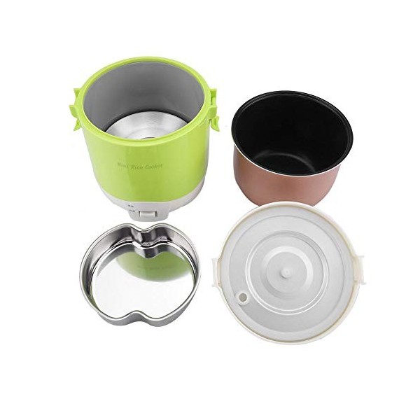 Cuiseur à riz 24V 180W - 1.6L - Multifonctionnel Portable électrique - Mini Cuiseur à riz de Voyage - Pot Amovible - Cuiseur 