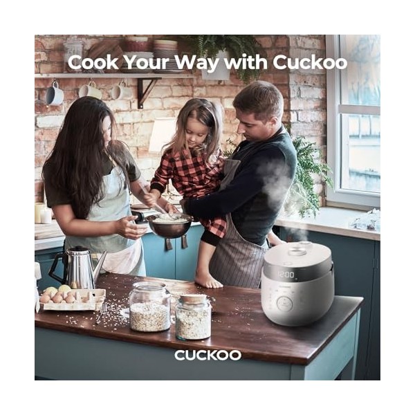 CUCKOO Cuiseur à riz et cuiseur vapeur avec 16 programmes, induction, mode pas de pression, fonction de cuisson ouverte, minu