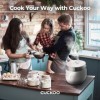 CUCKOO Cuiseur à riz et cuiseur vapeur avec 16 programmes, induction, mode pas de pression, fonction de cuisson ouverte, minu