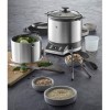 WMF KITCHENMINIS Cuiseur à Riz, Capacité 1L 250g , Cuisson Riz, Céréales, Légumes Panier Vapeur inclus , Design Inox Elegan