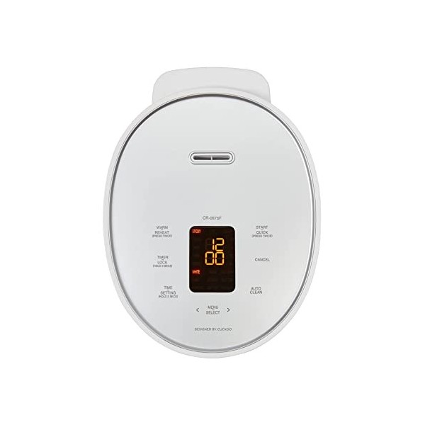 CUCKOO CR-0675F | 6 tasses non cuites cuiseur à riz | 13 options de menu : quinoa, flocons davoine, riz brun et plus, écra
