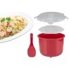 BEPER C106CAS001 Cuiseur à riz pour micro-ondes,Microwave Rice Cooker,2.6L, céréales, légumineuses, couscous, sans BPA