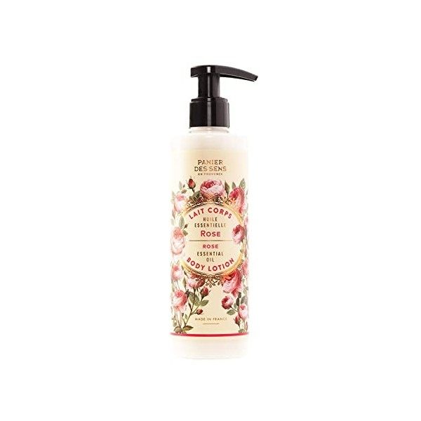 Panier des Sens Lait corps Hydratant Rose, crème corps hydratante - Soins pour le corps Made in France & 97% naturel - 250ml