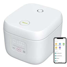 joyami Cuiseurs à Riz Mini Rice Cooker - Cuiseurs de Riz 1.6L 3.5 Tasses Intérieure Antiadhésive, Xiaomi Home App Contrôle Ma