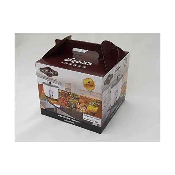 Cuiseur à riz persan avec gâteau de riz Tahdig Tadig croûte de riz 3-5 personnes - 1,2 L - 500 Watt - RCG-30T , Extérieur : 