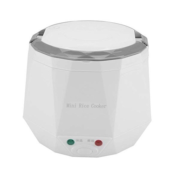 Cuiseur à riz pour voiture Poêle électrique portatif multifonctionnel à riz cuiseur pour camion 24V 140W 1.6 L Blanc 
