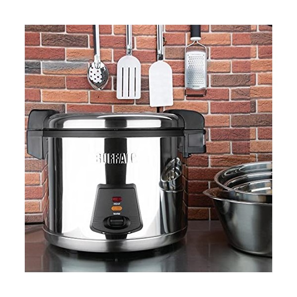 Buffalo J300 Cuiseur vapeur électrique pour riz 6 l 345 x 460 x 400 mm Argenté