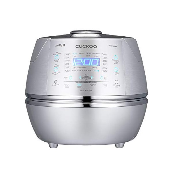 CUCKOO CRP-CHSS1009FN Cuiseur à vapeur de riz, 1,8 l, 10 tasses, technologie de chauffage à induction IH, DSP, programmable, 