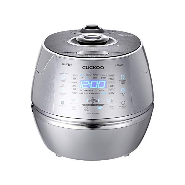 CUCKOO CRP-CHSS1009FN Cuiseur à vapeur de riz, 1,8 l, 10 tasses, technologie de chauffage à induction IH, DSP, programmable, 
