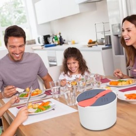 Tiiyee Cuiseur Riz Micro Ondes, Pot à Pâtes 2 Couches Microwave Rice Cooker PP Autocuiseur Cuillère Couvercle Passoire Antiad