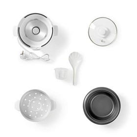 Nedis - Cuiseur à riz - 300 W - 0,6 l - Blanc, KARC06WT, 0,90 m