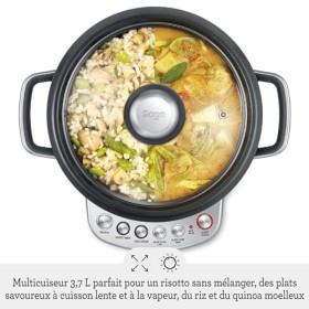 Sage - The Risotto Plus - Multicuiseur -Slow cooking - Pour Risotto, Viande, Legumes, Quinoa - Sans Remuer - Acier Inoxydable