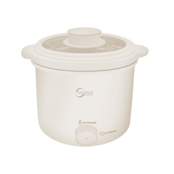 Petit cuiseur à riz avec vapeur à riz antiadhésif, bol à riz amovible, commande à une touche, mini cuiseur à riz pour 1 à 2 p