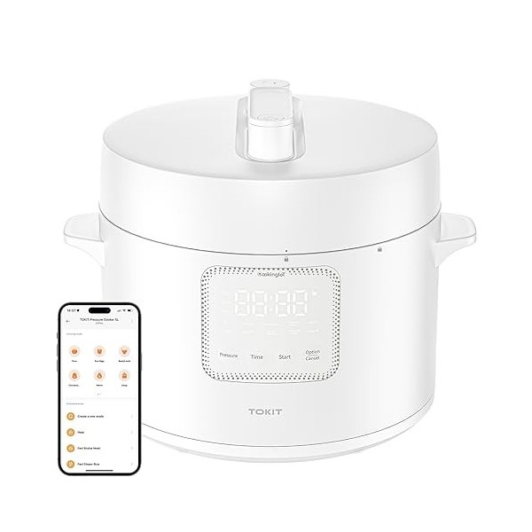 TOKIT Multicuiseur 5L Autocuiseur Électrique - Smart Control MiHome Cocottes-minute Mijoteuse, Cuiseur à Riz, Yaourtière, Cui
