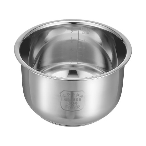 UPKOCH Cuiseur À Riz Marmite Intérieure 2L Revêtement De Marmite En Acier Inoxydable Récipient De Cuisson De Riz Antiadhésif