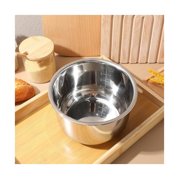 UPKOCH Cuiseur À Riz Marmite Intérieure 2L Revêtement De Marmite En Acier Inoxydable Récipient De Cuisson De Riz Antiadhésif