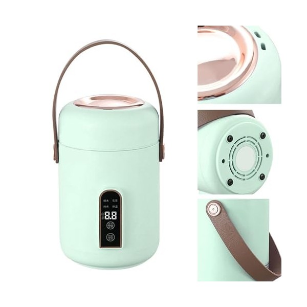 Jopwkuin Petit Cuiseur à Riz, Faitout électrique isolé, Facile à Utiliser, Chauffage Efficace et Portable pour la Maison et L