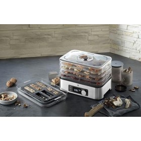 WMF KITCHENminis Déshydrateur, 400 W, Inox, 5 Plateaux sans BPA, Programmable Fruits séchés légumes champignons déshydratés b