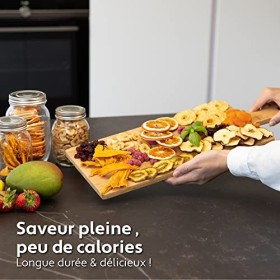 Vita5 Deshydrateur Alimentaire avec 10 Plateaux en Inox - Déshydrateur avec Minuterie 24h et Température 35-75 °C - Deshydrat