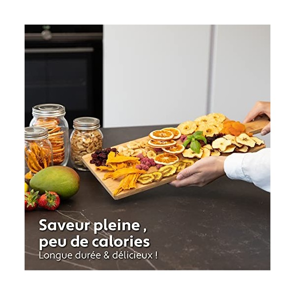 Vita5 Deshydrateur Alimentaire avec 10 Plateaux en Inox - Déshydrateur avec Minuterie 24h et Température 35-75 °C - Deshydrat