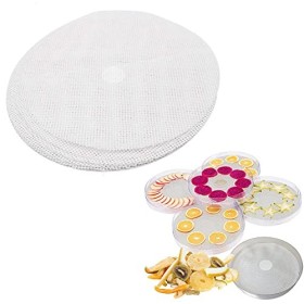 Feuilles Rondes de Déshydrateur de Silicone, 5 PCS Tapis de Déshydrateur de Nourriture Antiadhésifs Feuilles de Déshydrateur 