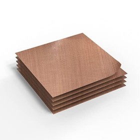 Kitchella Lot de 5 films déshydrants antiadhésifs avec revêtement en téflon 38 x 38 cm