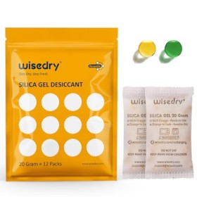 wisedry Pochettes de Gel de Silice Rechargeables de lorange au vert Pour les Sécheurs dair de Qualité Alimentaire