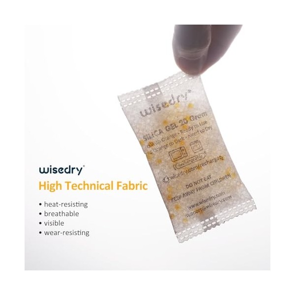 wisedry Pochettes de Gel de Silice Rechargeables de lorange au vert Pour les Sécheurs dair de Qualité Alimentaire