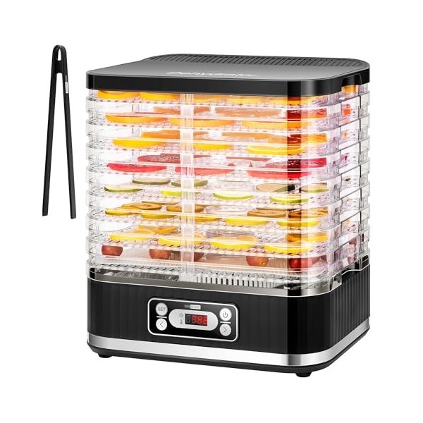 VIVOHOME Déshydrateur électrique à 8 plateaux avec minuterie numérique et contrôle de la température