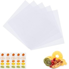 6 Pièces Feuilles Déshydrateur Silicone, Anti-Adhésif Tapis Silicone, Maille Séchoir à Fruits, 28,5 x 38,5 cm Réutilisable An