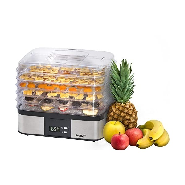 Déshydrateur électronique 5 niveaux Steba 350 W - 05.55.00 ED 5 - ASIN : B00NEKGEUS - EAN : 4056352328404 - Métallique