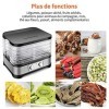 COOCHEER Déshydrateur alimentaire 8 Plateaux, Déshydrateur pour Légume Fruit Viande, Réglages de Température avec bouton rota