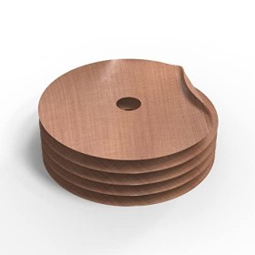 Lot de 5 films déshydratants anti-adhésifs avec revêtement en téflon rond avec trou Kitchella