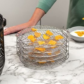 Ninja Support officiel pour déshydraté, support métallique à 3 niveaux [4138J301UKE] Compatible avec Ninja Grill à air pour a