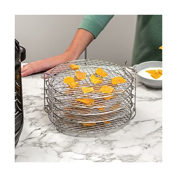 Ninja Support officiel pour déshydraté, support métallique à 3 niveaux [4138J301UKE] Compatible avec Ninja Grill à air pour a