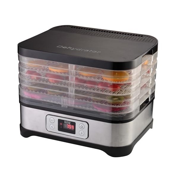 Déshydrateur alimentaire température réglable sèche aliments 70° Affichage digital MANHATTAN avec Minuterie 72H 250W