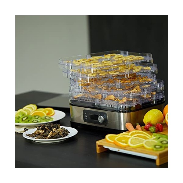 Déshydrateur alimentaire température réglable sèche aliments 70° Affichage digital MANHATTAN avec Minuterie 72H 250W