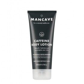 ManCave Lotion corporelle à la caféine 200 ml pour homme, ravive les peaux sèches et ternes avec de la caféine, du beurre de 