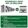 Kwasyo Déshydrateur Alimentaire 12 Plateaux en Acier Inoxydable, Tout en Noir, Structure à Double Couche, Grande Capacité Dés